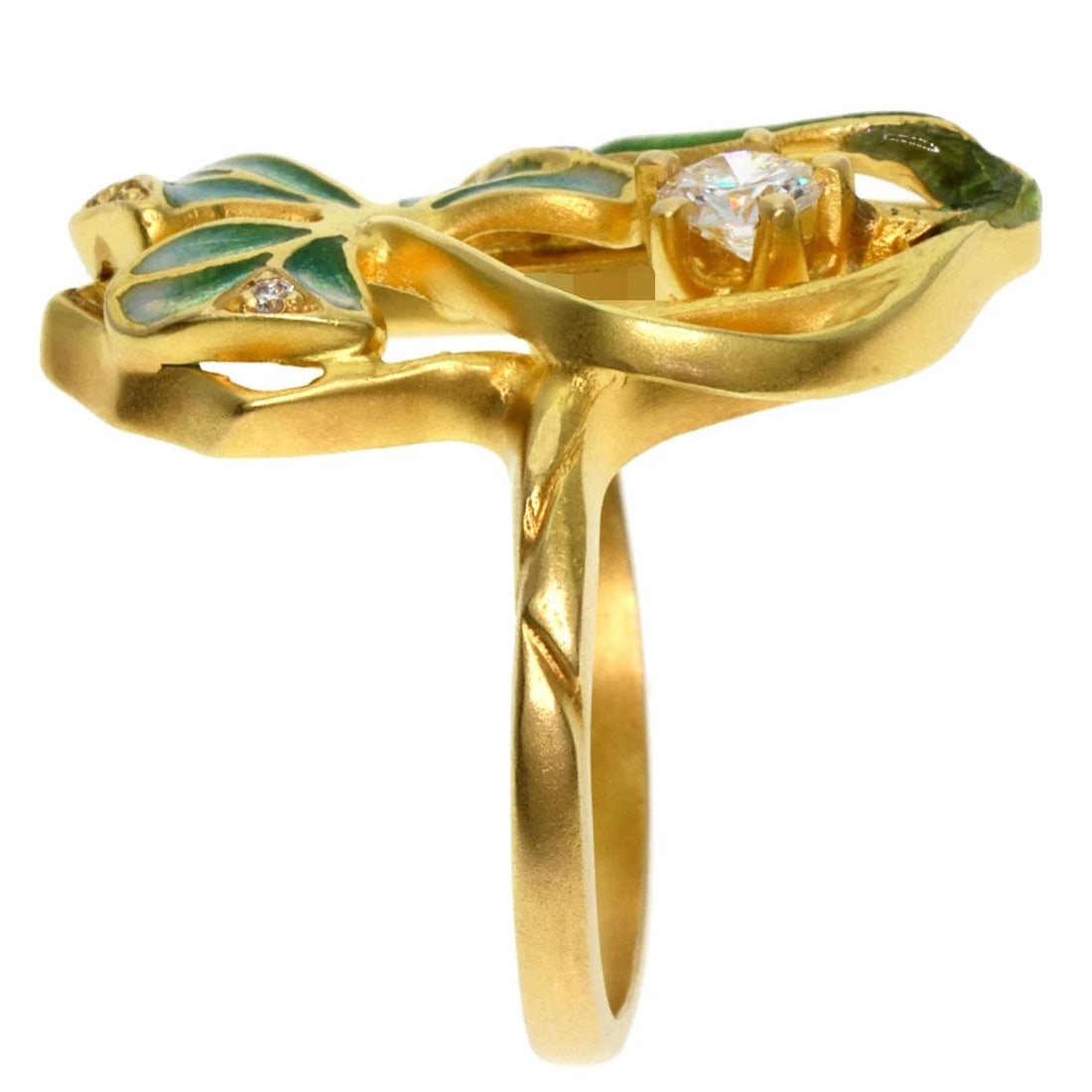 MASRIERA ENAMEL DIAMOND RING - 3
