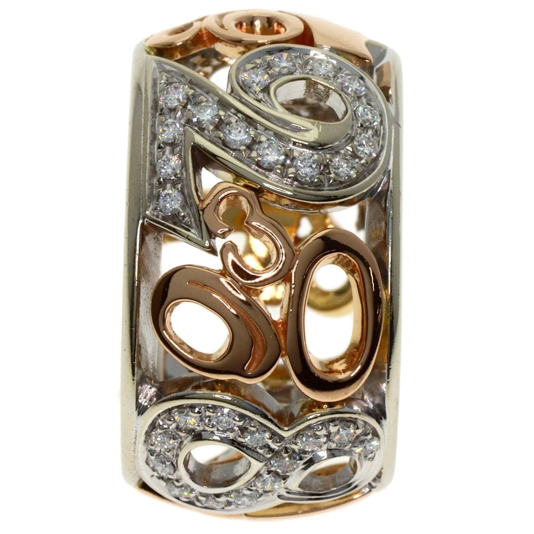FRANCK MULLER TALISMAN DIAMOND RING: FRANCK MULLER Talisman Diamond Ring Brand: FRANCK MULLER Type: Ring Material: K18 Pink Gold, Main Stone/Creation Natural Color: Exterior Color Gold Size: 9.25 (US) Accessories: None Access