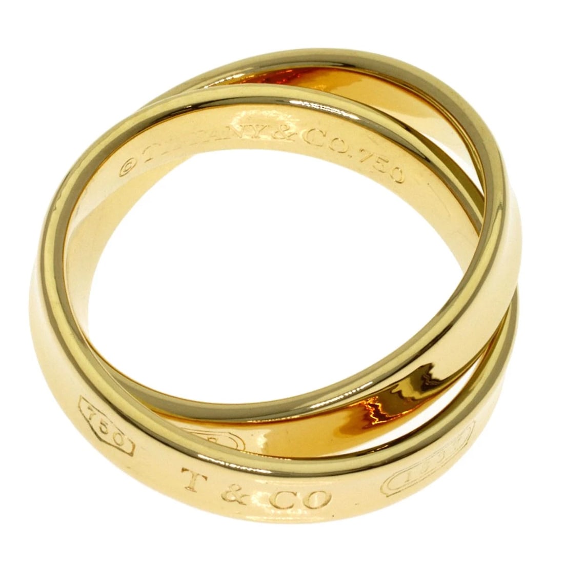 TIFFANY&CO. INTERLOCKING CIRCLE RING - 3