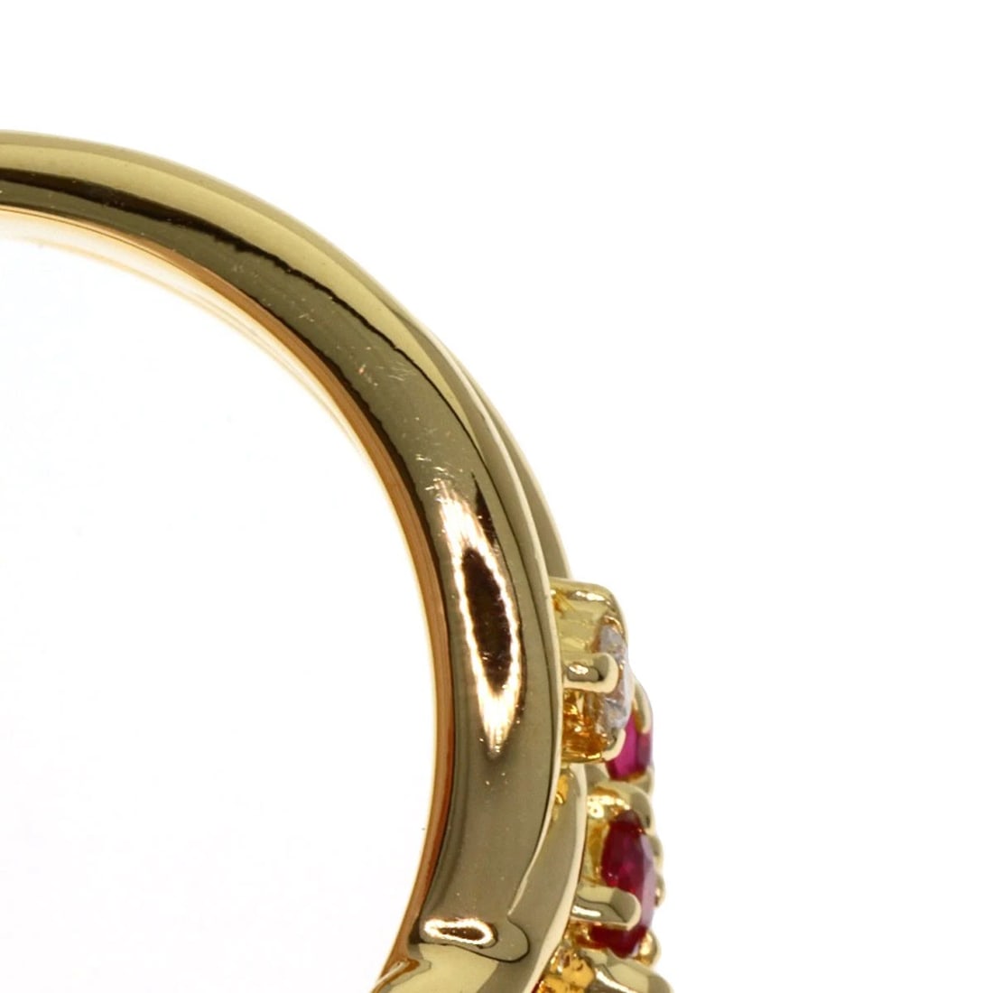 TASAKI RUBY DIAMOND RING K18 YELLOW GOLD - 5