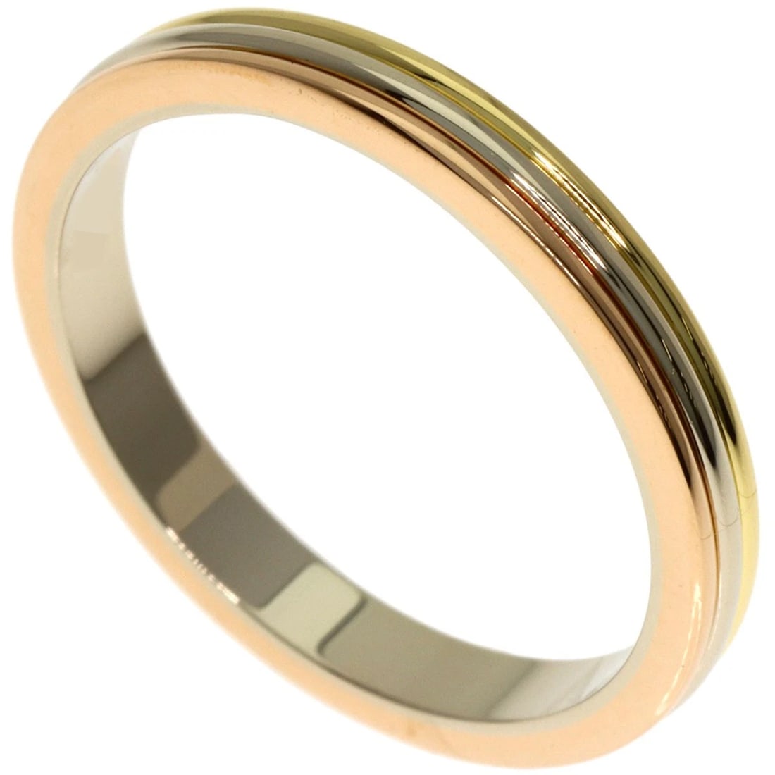 CARTIER WEDDING BAND RING: CARTIER Wedding Band Ring Brand: CARTIER Type: Ring Material: K18 Yellow Gold/18K Pink Gold/K18 White Gold, Color: Exterior Color Gold Size: 8.75 (US) Accessories: None Accessories Notice: