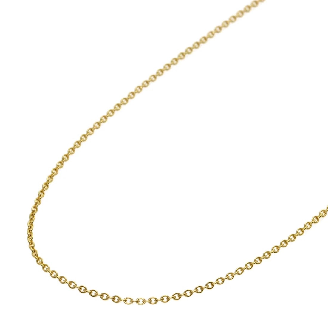 TIFFANY&CO. CHAIN NECKLACE: TIFFANY&Co. Chain Necklace Brand: TIFFANY&Co. Type: Necklace Material: K18 Yellow Gold, Color: Exterior Color Gold Size: Chain Length:16.1inch/41cm Chain Width:0.4inch/1.0mm Accessories: None