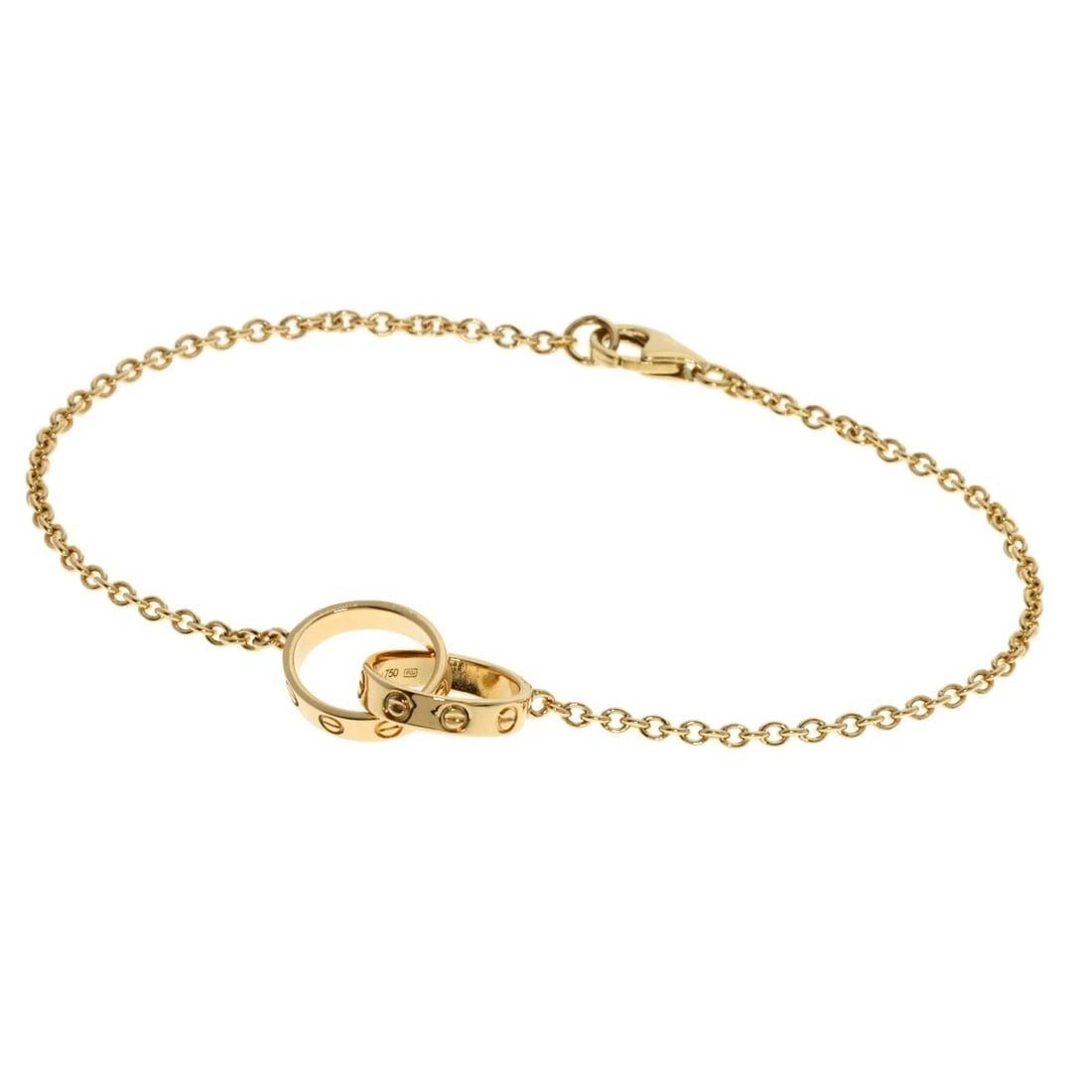 CARTIER BABY LOVE BRACELET K18 YELLOW GOLD: CARTIER Baby love Bracelet K18 Yellow Gold Brand: CARTIER Type: Bracelet Material: K18 Yellow Gold, Color: Exterior Color Gold Size: Chain Width:0.7inch/1.7mm Top Size:0.4inch/9.7x20x2.4mm Inner Circu