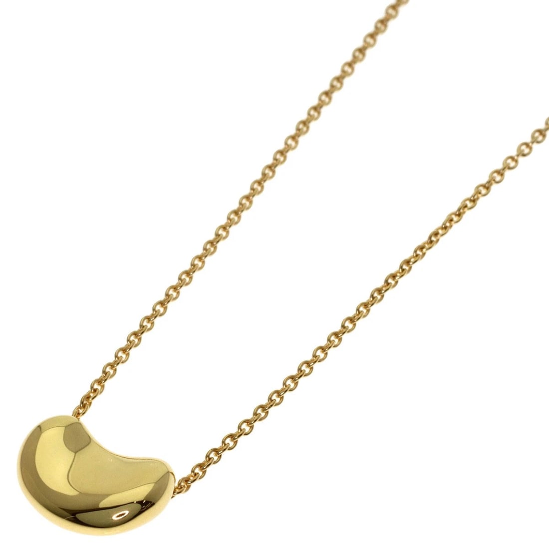 TIFFANY&CO. BEAN NECKLACE K18 YELLOW GOLD: TIFFANY&Co. Bean Necklace K18 Yellow Gold Brand: TIFFANY&Co. Type: Necklace Material: K18 Yellow Gold, Color: Exterior Color Gold Size: Chain Length:15.9inch/40.5cm Chain Width:0.4inch/1mm Top Size:0.