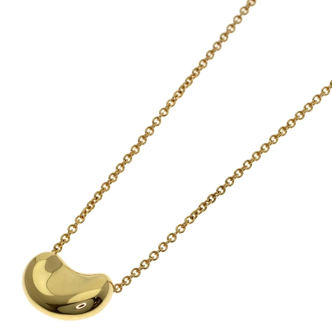 TIFFANY&CO. BEAN NECKLACE K18 YELLOW GOLD: TIFFANY&Co. Bean Necklace K18 Yellow Gold Brand: TIFFANY&Co. Type: Necklace Material: K18 Yellow Gold, Color: Exterior Color Gold Size: Chain Length:15.9inch/40.5cm Chain Width:0.4inch/0.9mm Top Size: