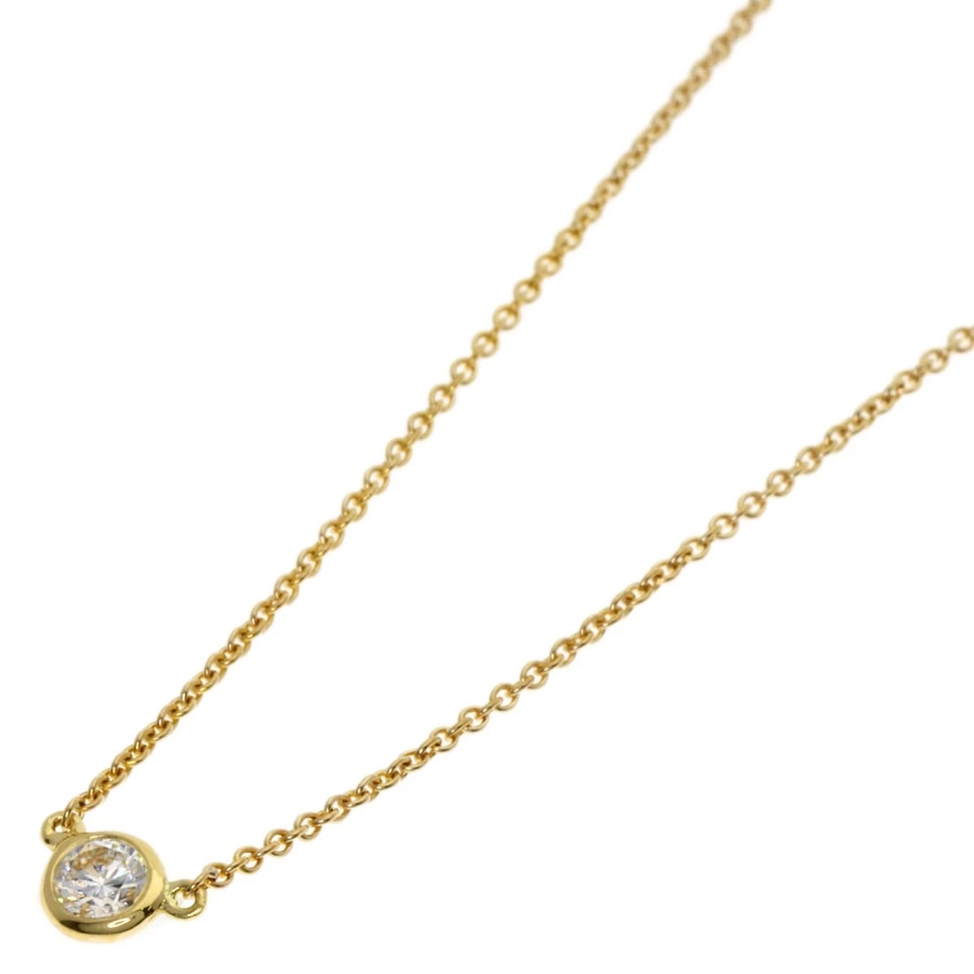 TIFFANY&CO. BY THE YARD DIAMOND NECKLACE: TIFFANY&Co. By The Yard Diamond Necklace Brand: TIFFANY&Co. Type: Necklace Material: K18 Yellow Gold, Main Stone/Creation Natural Color: Exterior Color Gold Size: Chain Length:14.2inch/36cm Chain Widt