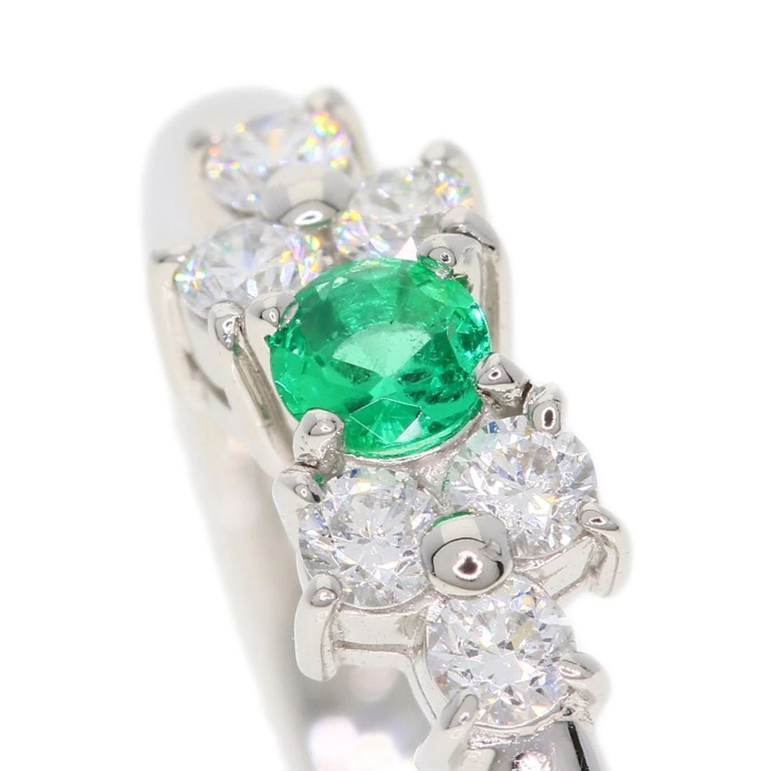 MIKIMOTO EMERALD DIAMOND RING - 6