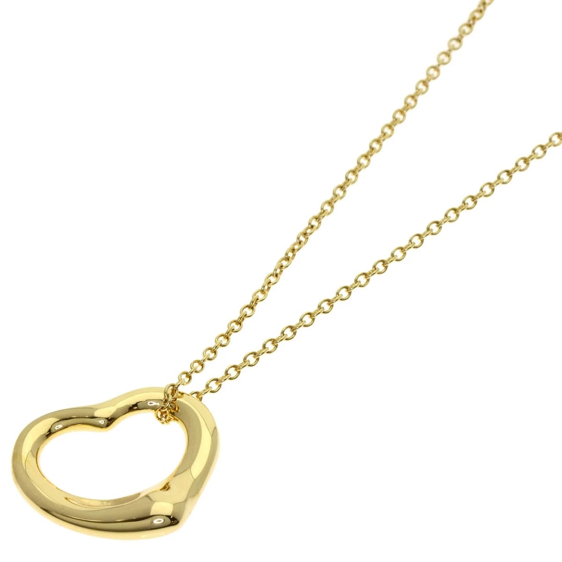 TIFFANY&CO. OPEN HEART NECKLACE: TIFFANY&Co. Open heart Necklace Brand: TIFFANY&Co. Type: Necklace Material: K18 Yellow Gold, Color: Exterior Color Gold Size: Chain Length:15.9inch/40.5cm Chain Width:0.4inch/1mm Top