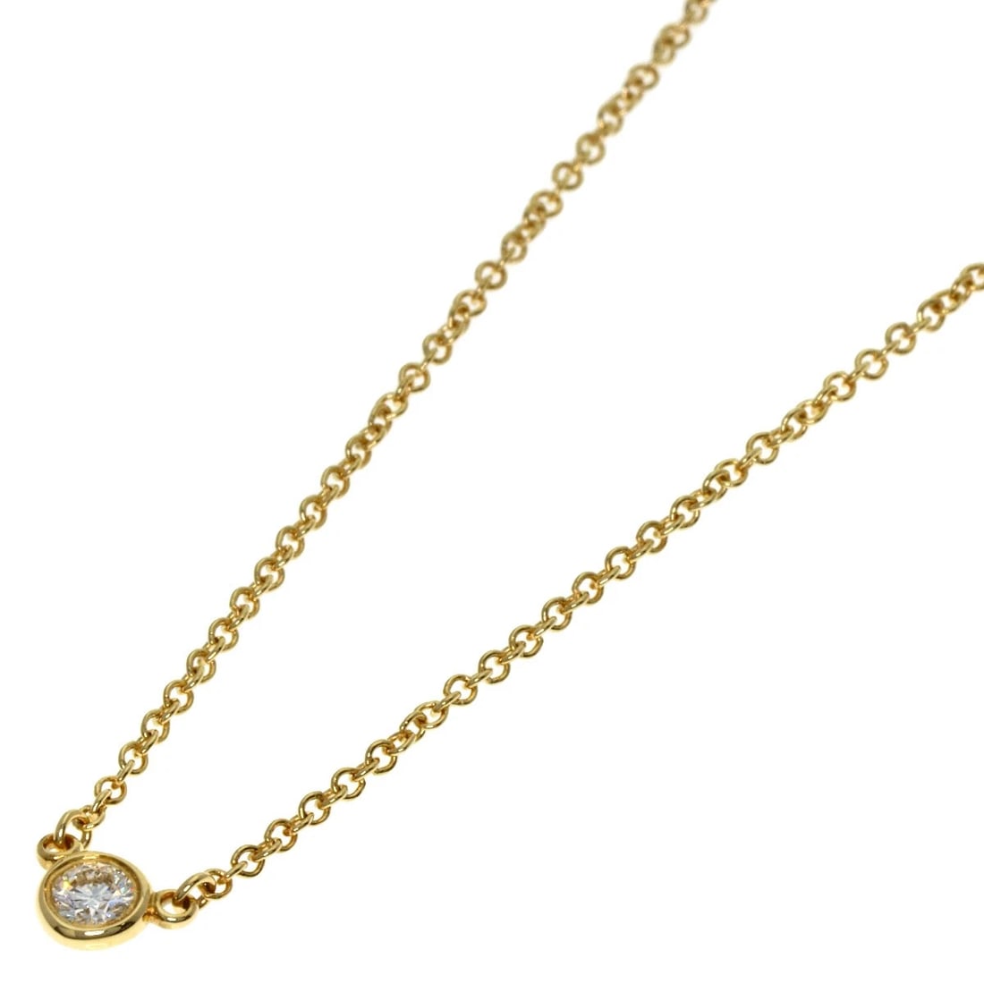 TIFFANY&CO. BY THE YARD DIAMOND NECKLACE: TIFFANY&Co. By The Yard Diamond Necklace Brand: TIFFANY&Co. Type: Necklace Material: K18 Yellow Gold, Main Stone/Creation Natural Color: Exterior Color Gold Size: Chain Length:15.7inch/40cm Chain Widt