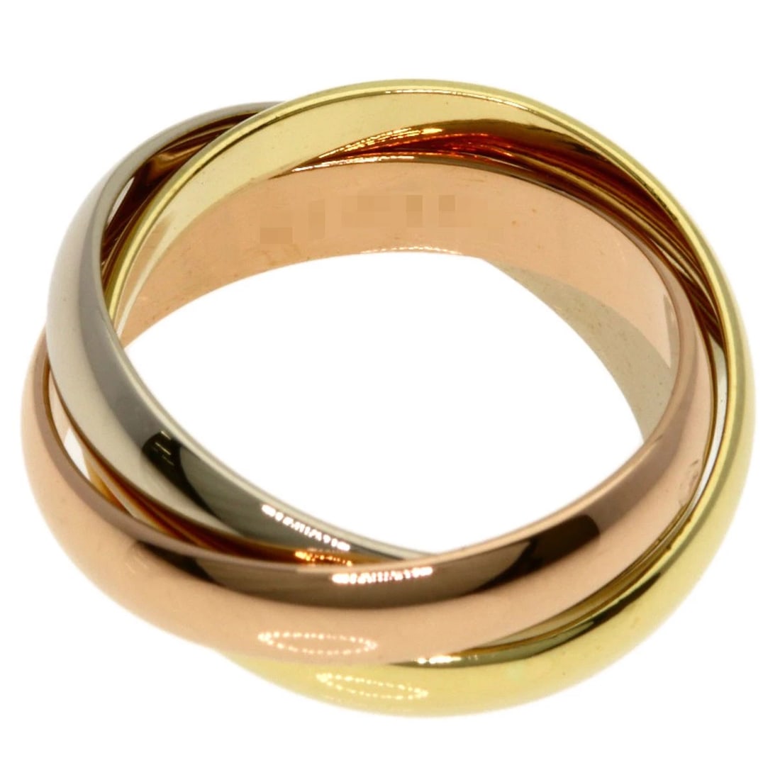 CARTIER TRINITY RING K18 YELLOW GOLD K18 WHITE GOLD: CARTIER Trinity Ring K18 Yellow Gold K18 White Gold Brand: CARTIER Type: Ring Material: K18 Yellow Gold/K18 White Gold/18K Pink Gold, Color: Exterior Color Gold Size: 4.5 (US) Accessories: None