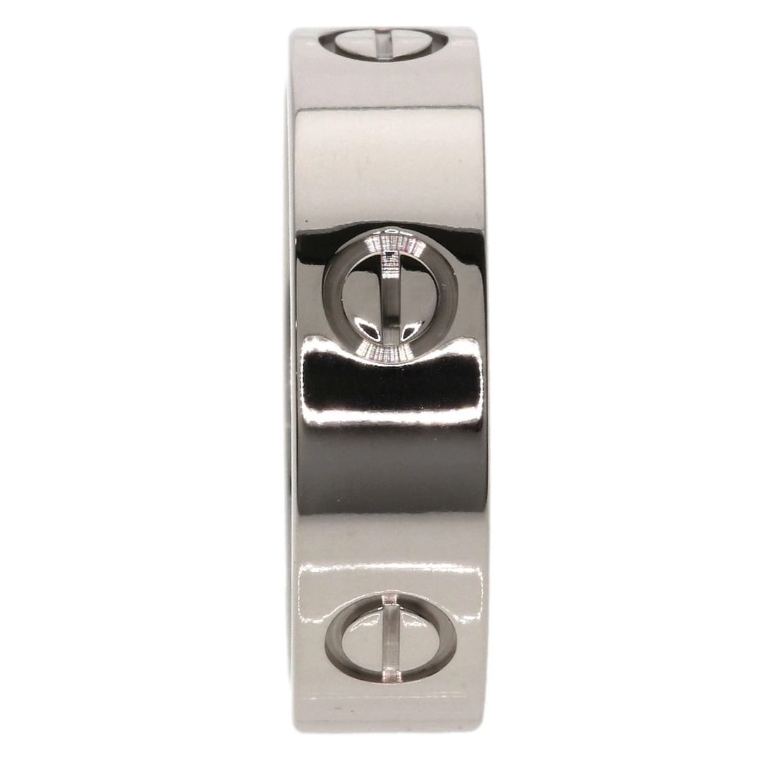 CARTIER LOVE RING K18 WHITE GOLD: CARTIER love Ring K18 White Gold Brand: CARTIER Type: Ring Material: K18 White Gold, Color: Exterior Color Silver Size: 9.25 (US) Accessories: None Accessories Notice: When purchasing pre-owned