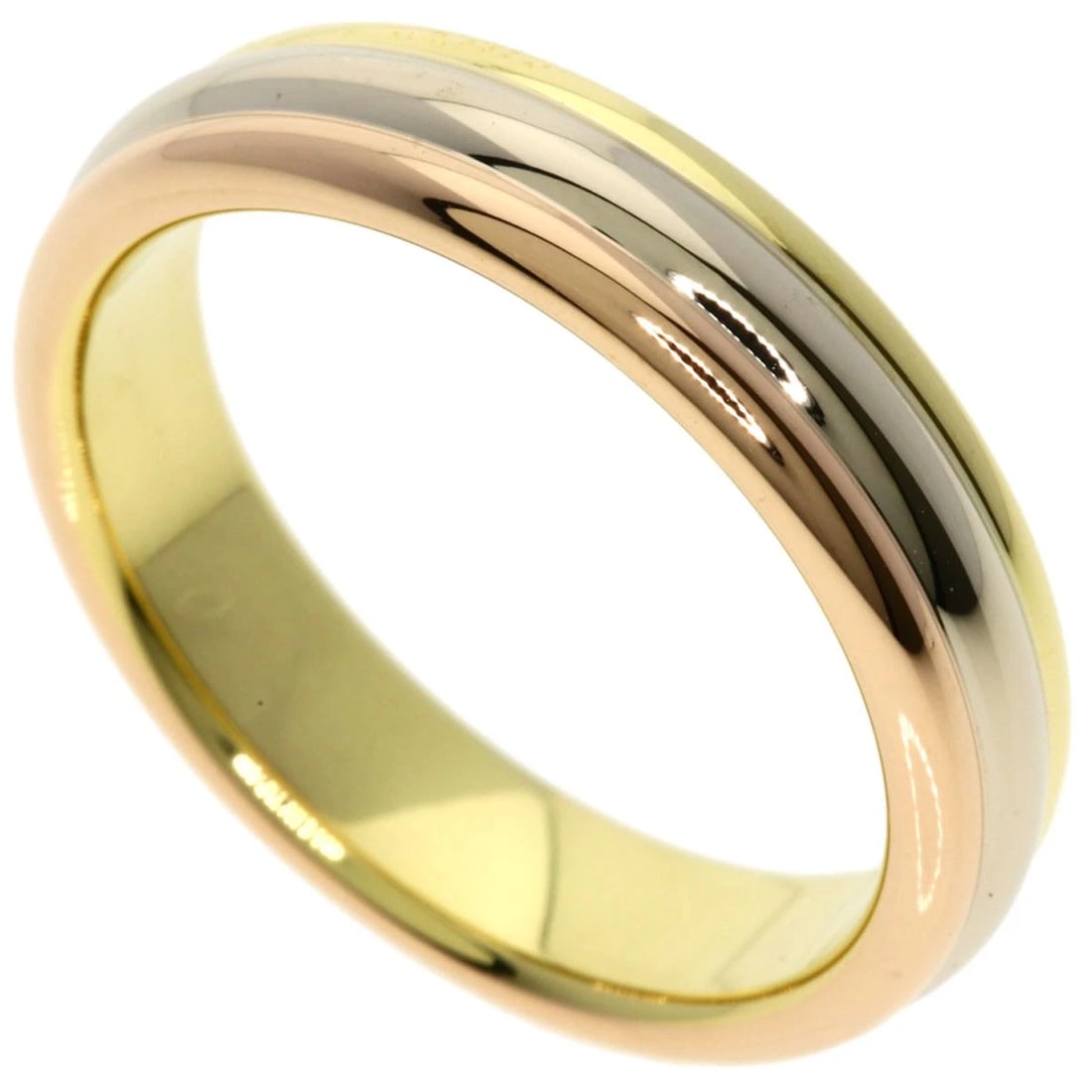 CARTIER THREE COLOR WEDDING RING: CARTIER Three Color Wedding Ring Brand: CARTIER Type: Ring Material: K18 Yellow Gold/K18 White Gold/18K Pink Gold, Color: Exterior Color Gold Size: 8.25 (US) Accessories: None Accessories