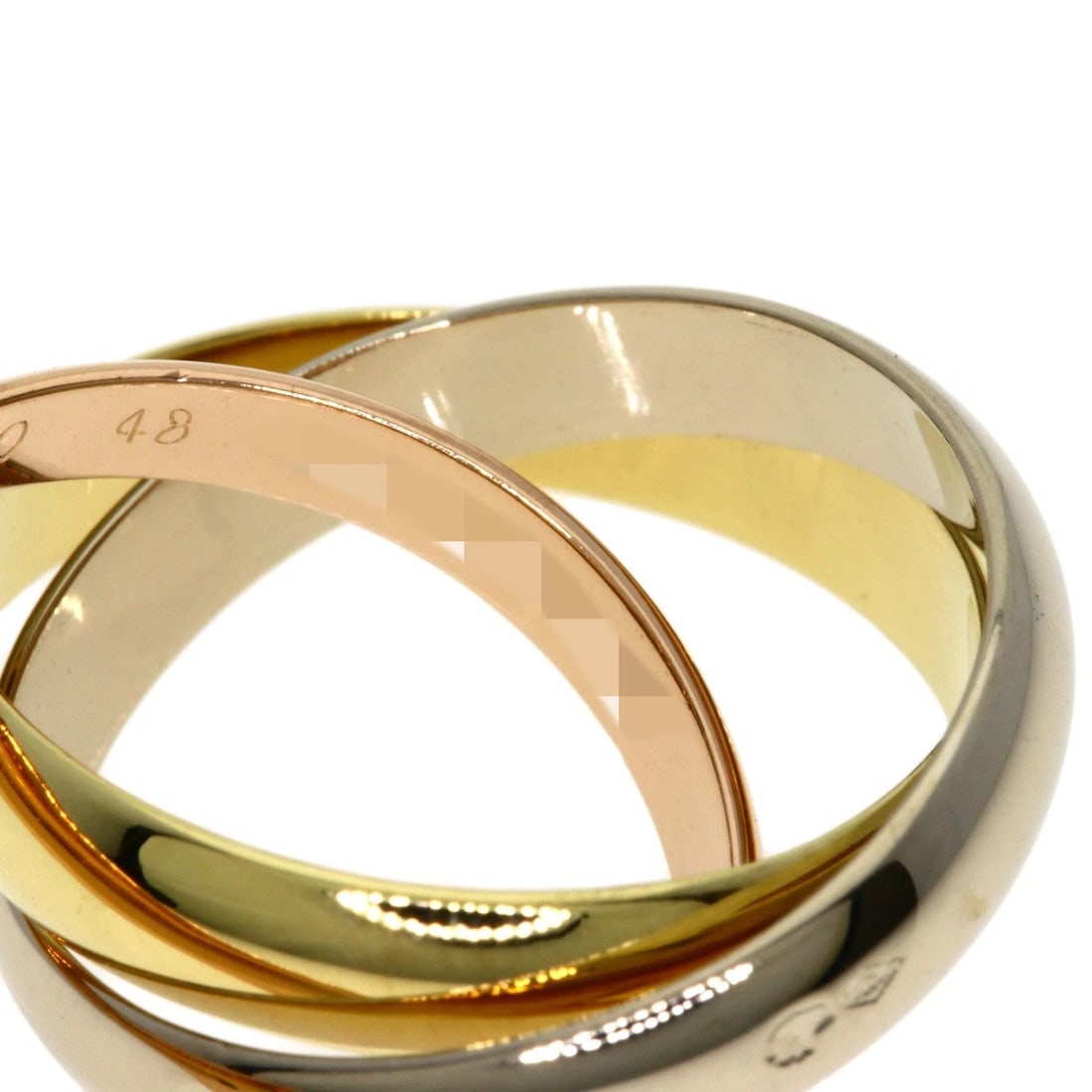 CARTIER TRINITY RING K18 YELLOW GOLD: CARTIER Trinity Ring K18 Yellow Gold Brand: CARTIER Type: Ring Material: K18 Yellow Gold/18K Pink Gold/K18 White Gold, Color: Exterior Color Gold Size: 4.5 (US) Accessories: None Accessories Notice: