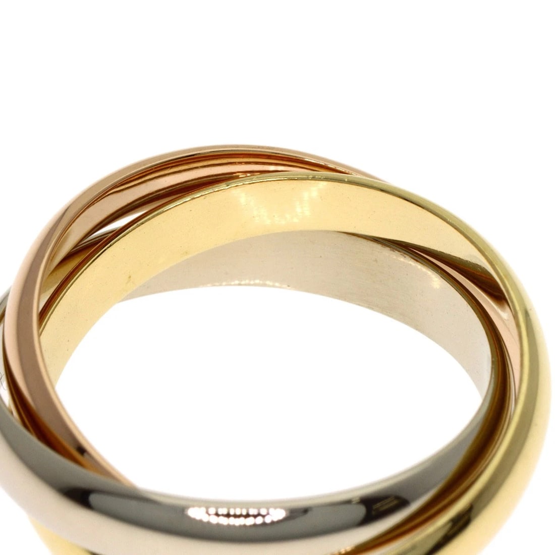 CARTIER TRINITY RING K18 YELLOW GOLD: CARTIER Trinity Ring K18 Yellow Gold Brand: CARTIER Type: Ring Material: K18 Yellow Gold, Color: Exterior Color Gold Size: 7 (US) Accessories: None Accessories Notice: When purchasing pre-