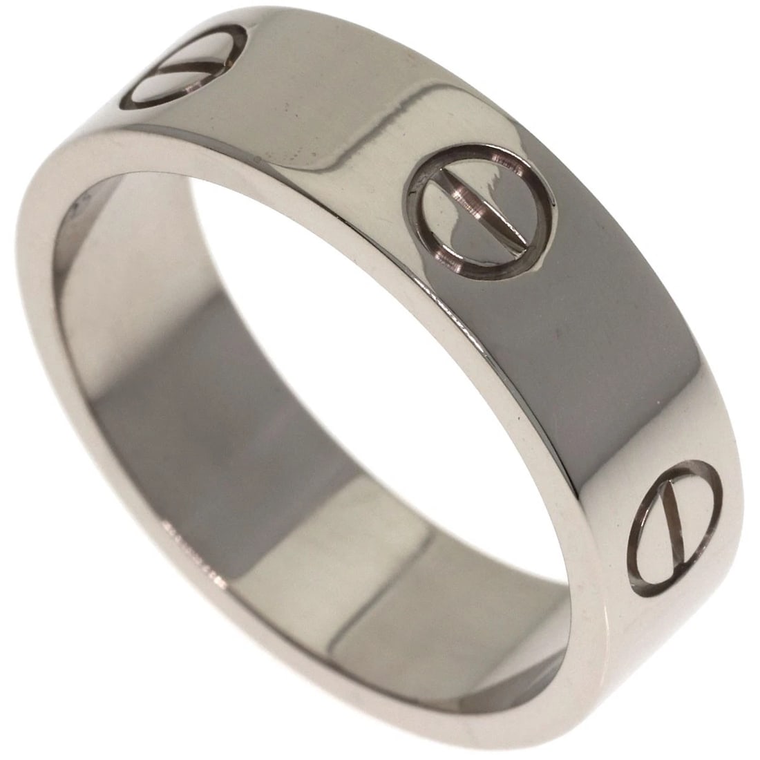 CARTIER LOVE RING K18 WHITE GOLD: CARTIER love Ring K18 White Gold Brand: CARTIER Type: Ring Material: K18 White Gold, Color: Exterior Color Silver Size: 8.75 (US) Accessories: None Accessories Notice: When purchasing pre-