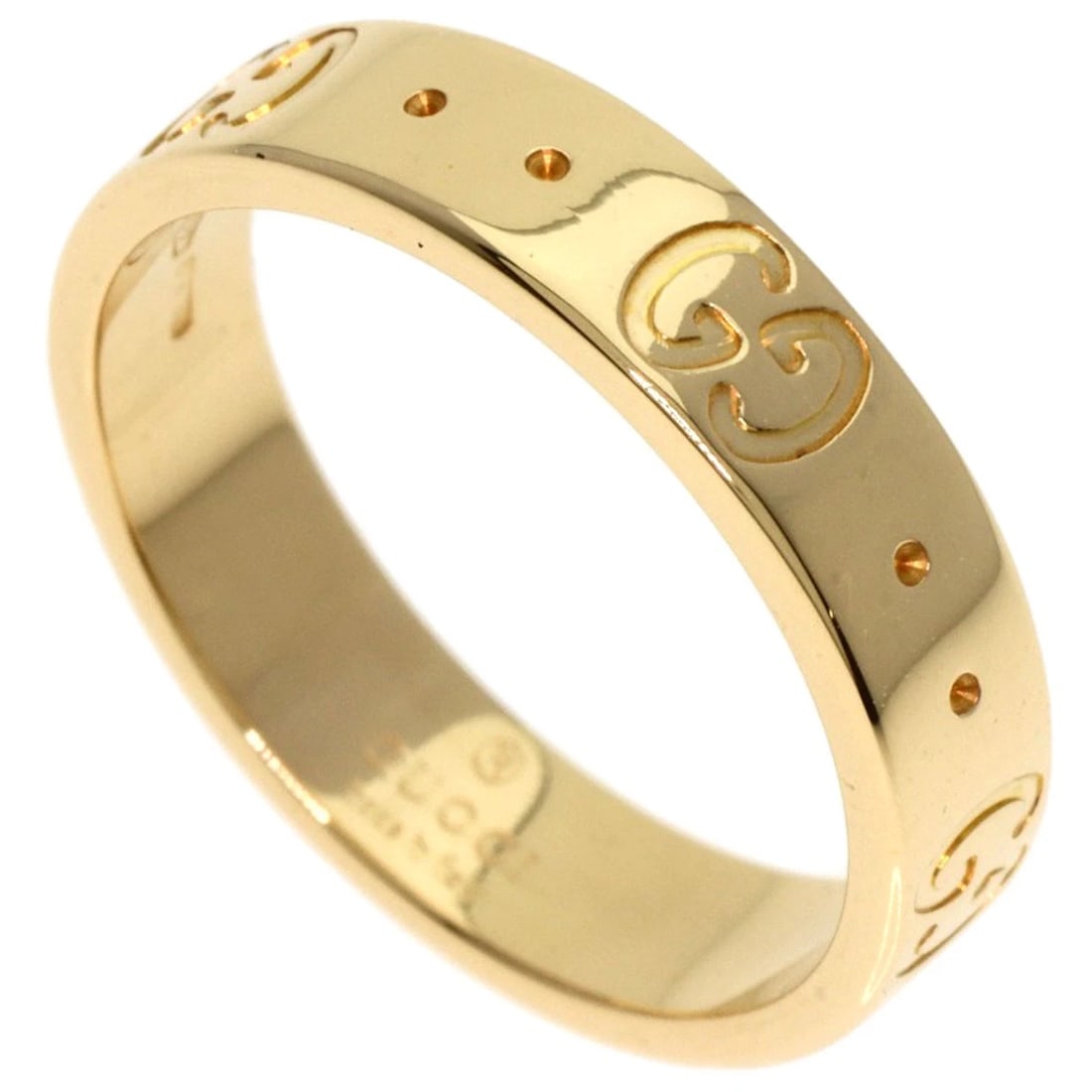 GUCCI ICON RING K18 YELLOW GOLD: GUCCI Icon Ring K18 Yellow Gold Brand: GUCCI Type: Ring Material: K18 Yellow Gold, Color: Exterior Color Gold Size: 5 (US) Accessories: None Accessories Notice: When purchasing pre-owned g