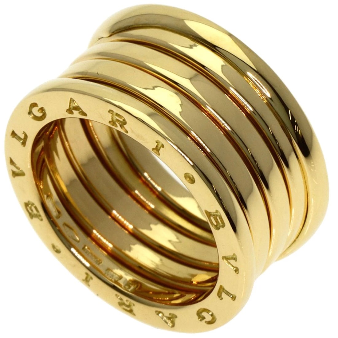 BVLGARI B.ZERO1 4 BAND RING K18 YELLOW GOLD: BVLGARI B.zero1 4 band Ring K18 Yellow Gold Brand: BVLGARI Type: Ring Material: K18 Yellow Gold, Color: Exterior Color Gold Size: 5.75 (US) Accessories: None Accessories Notice: When purch