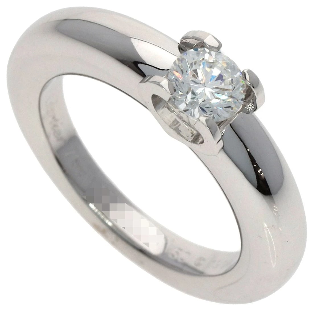 CARTIER C DE CARTIER DIAMOND RING: CARTIER C de Cartier Diamond Ring Brand: CARTIER Type: Ring Material: K18 White Gold, Main Stone/Creation Natural Color: Exterior Color Silver Size: 5.25 (US) Accessories: None Accessories Notice: