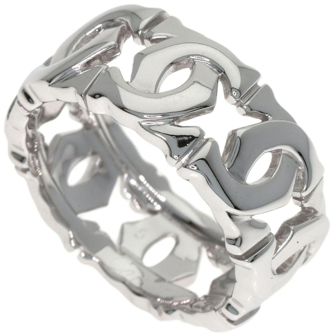 CARTIER ENTRELACES SMALL RING: CARTIER Entrelaces Small Ring Brand: CARTIER Type: Ring Material: K18 White Gold, Color: Exterior Color Silver Size: 5.75 (US) Accessories: None Accessories Notice: When purchasing pre-owned goods,