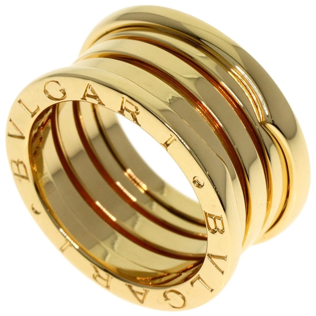 BVLGARI B.ZERO1 4 BAND RING: BVLGARI B.zero1 4 band Ring Brand: BVLGARI Type: Ring Material: K18 Yellow Gold, Color: Exterior Color Gold Size: 5.75 (US) Accessories: None Accessories Notice: When purchasing pre-owned goods,