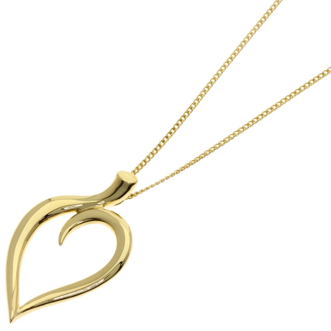 TIFFANY&CO. LEAF NECKLACE K18 YELLOW GOLD: TIFFANY&Co. Leaf Necklace K18 Yellow Gold Brand: TIFFANY&Co. Type: Necklace Material: K18 Yellow Gold, Color: Exterior Color Gold Size: Chain Length:17.7inch/45cm Chain Width:0.4inch/1mm Top