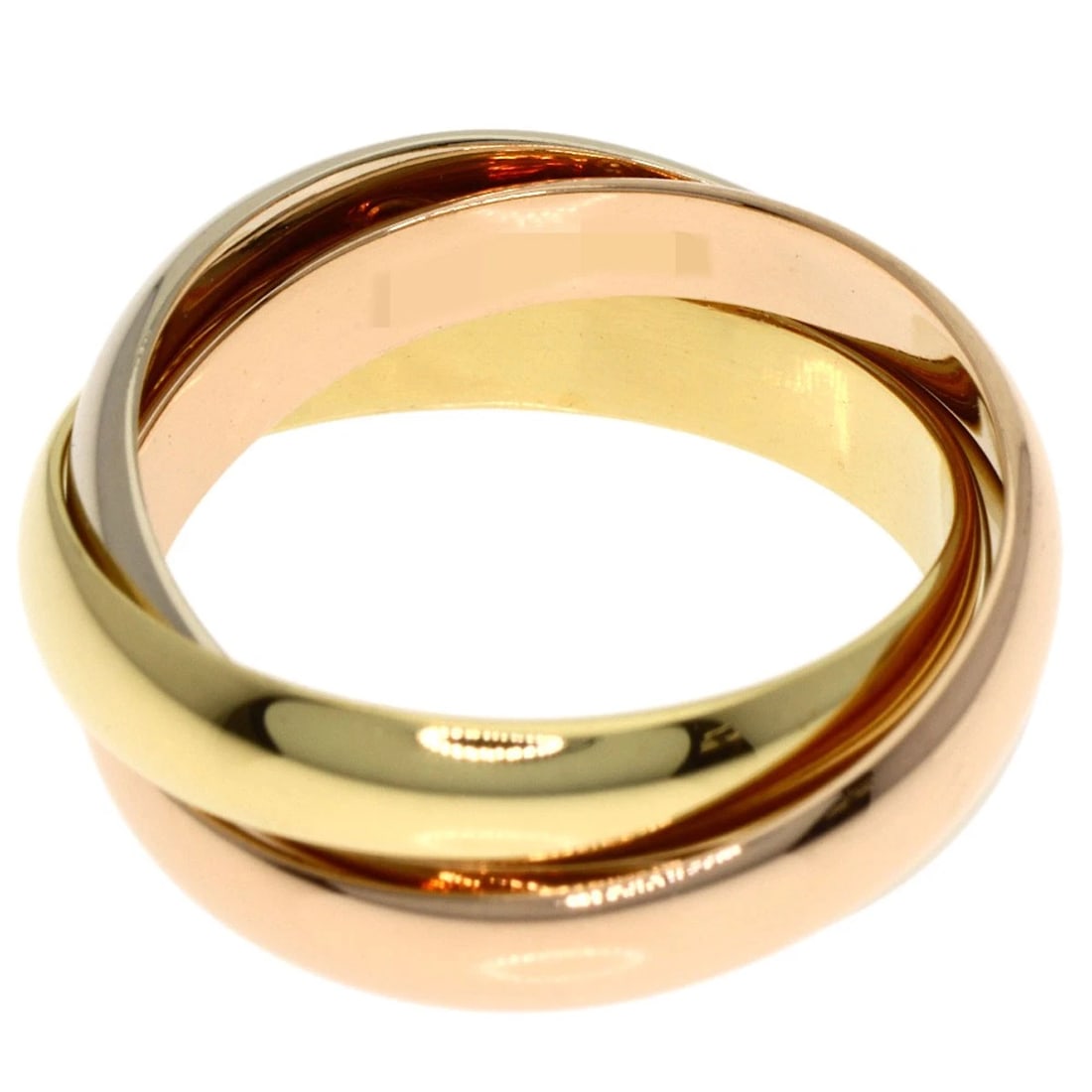 CARTIER TRINITY RING: CARTIER Trinity Ring Brand: CARTIER Type: Ring Material: K18 Yellow Gold/18K Pink Gold/K18 White Gold, Color: Exterior Color Gold Size: 5 (US) Accessories: None Accessories Notice: When purchasing