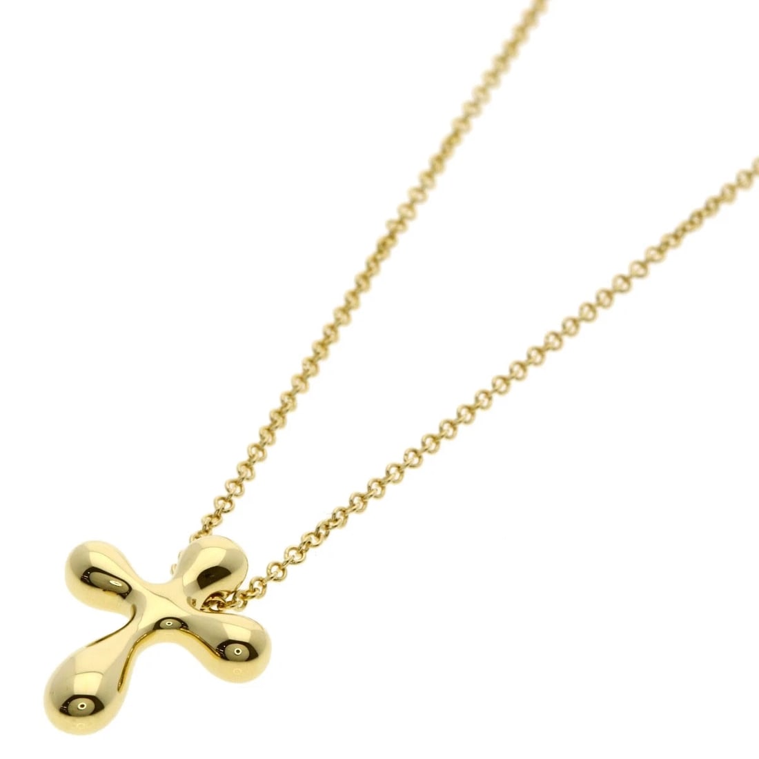 TIFFANY&CO. SMALL CROSS NECKLACE K18 YELLOW GOLD: TIFFANY&Co. Small cross Necklace K18 Yellow Gold Brand: TIFFANY&Co. Type: Necklace Material: K18 Yellow Gold, Color: Exterior Color Gold Size: Chain Length:15.9inch/40.5cm Chain Width:0.5inch/1.2mm