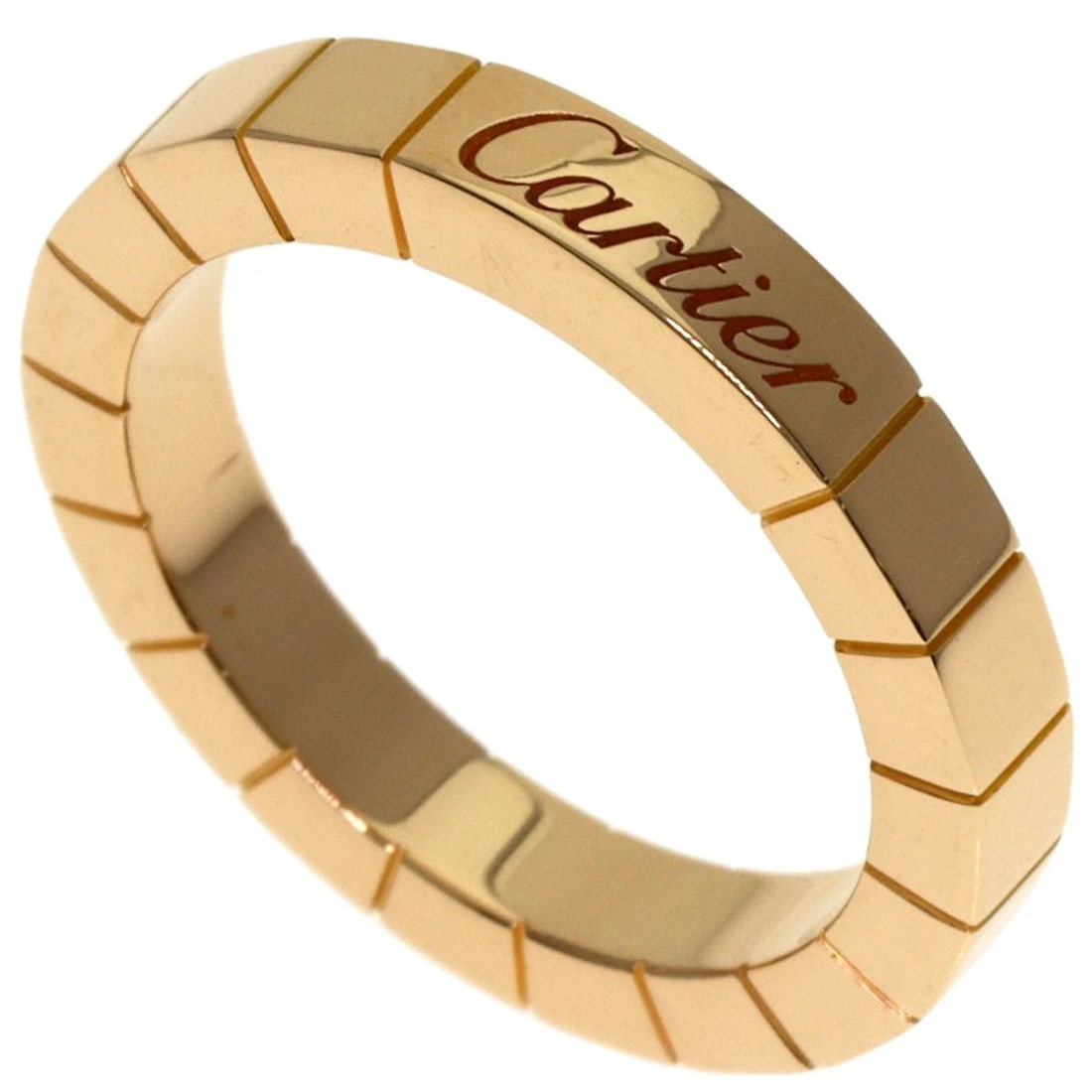 CARTIER LANIER RING K18 PINK GOLD: CARTIER Lanier Ring K18 Pink Gold Brand: CARTIER Type: Ring Material: K18 Pink Gold, Color: Exterior Color Gold Size: 4.25 (US) Accessories: None Accessories Notice: When purchasing pre-ow