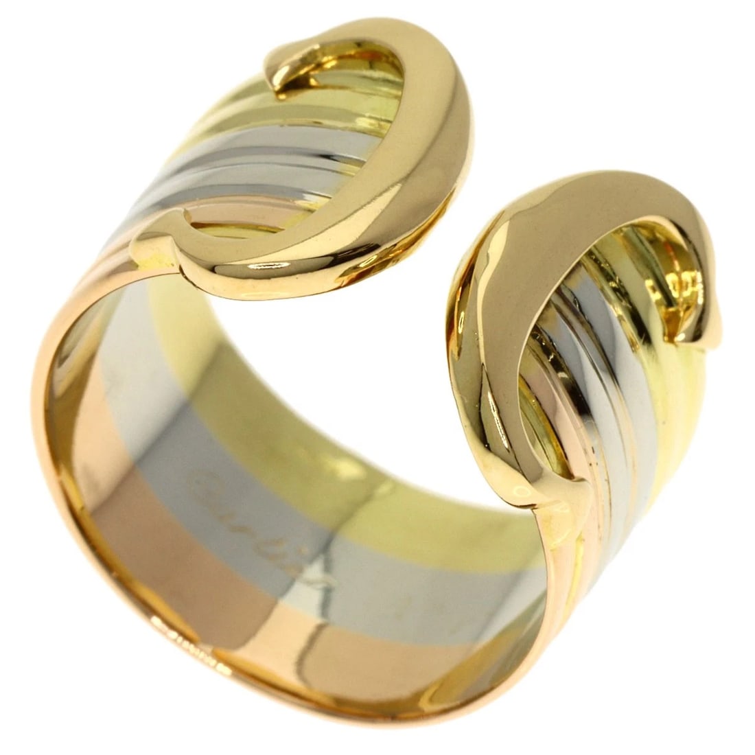 CARTIER 2C RING LM RING: CARTIER 2C Ring LM Ring Brand: CARTIER Type: Ring Material: K18 Yellow Gold, Color: Exterior Color Gold Size: 5 (US) Accessories: None Accessories Notice: When purchasing pre-owned goods, please