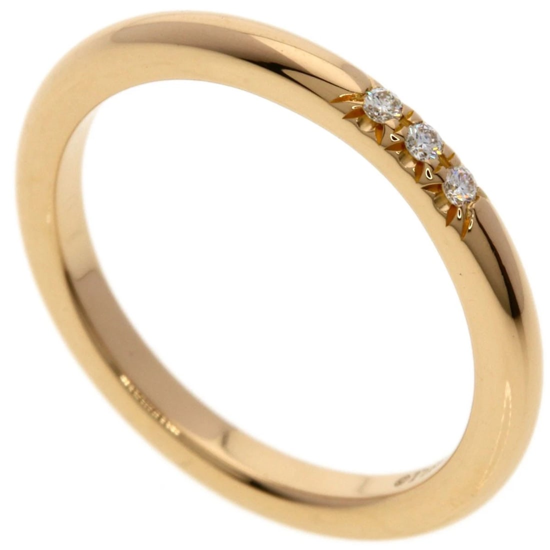 TIFFANY&CO. FOREVER WEDDING 3P DIAMOND RING: TIFFANY&Co. Forever Wedding 3P Diamond Ring Brand: TIFFANY&Co. Type: Ring Material: K18 Pink Gold, Main Stone/Creation Natural Color: Exterior Color Gold Size: 4 (US) Accessories: None Acc