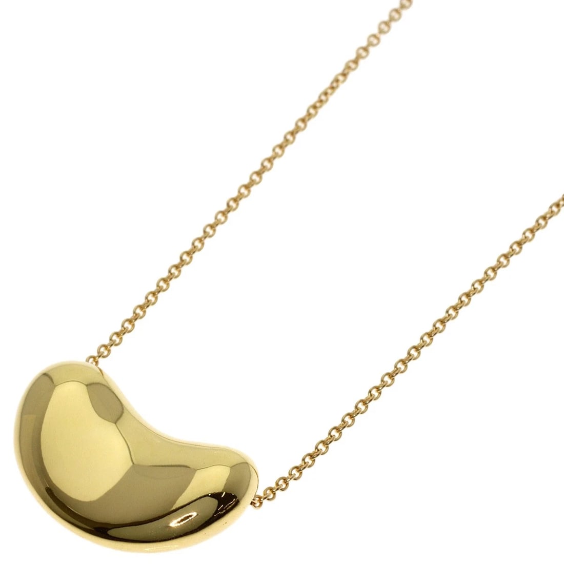 TIFFANY&CO. BEAN NECKLACE K18 YELLOW GOLD: TIFFANY&Co. Bean Necklace K18 Yellow Gold Brand: TIFFANY&Co. Type: Necklace Material: K18 Yellow Gold, Color: Exterior Color Gold Size: Chain Length:15.9inch/40.5cm Chain Width:0.4inch/1mm Top