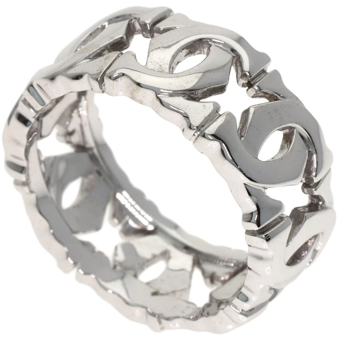 CARTIER ENTRELACES RING K18 WHITE GOLD: CARTIER Entrelaces Ring K18 White Gold Brand: CARTIER Type: Ring Material: K18 White Gold, Color: Exterior Color Silver Size: 6.25 (US) Accessories: None Accessories Notice: When purchasing pre-owned