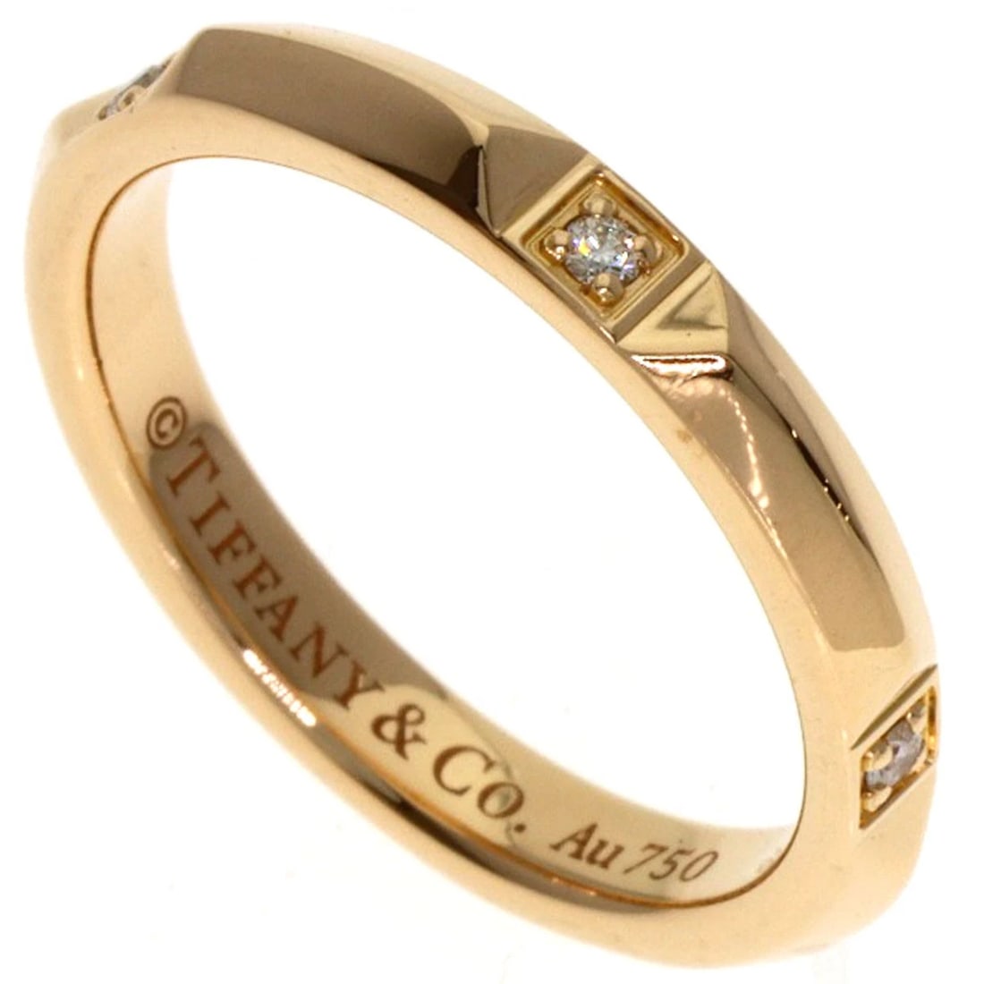 TIFFANY&CO. TRUE BAND RING DIAMOND RING: TIFFANY&Co. True Band Ring Diamond Ring Brand: TIFFANY&Co. Type: Ring Material: K18 Pink Gold, Main Stone/Creation Natural Color: Exterior Color Gold Size: 5 (US) Accessories: None Accessories