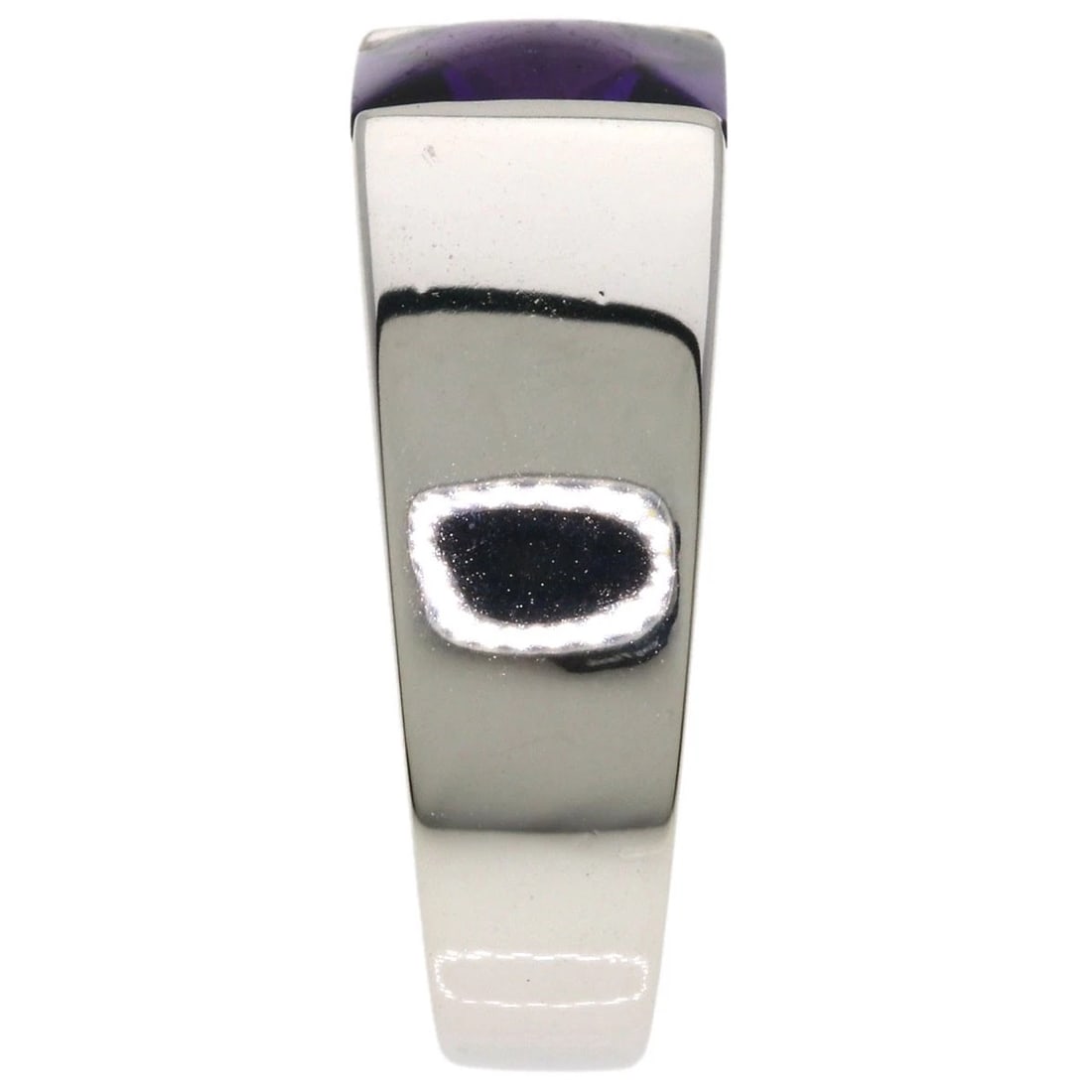 CARTIER TANK AMETHYST RING K18 WHITE GOLD: CARTIER Tank Amethyst Ring K18 White Gold Brand: CARTIER Type: Ring Material: K18 White Gold, Color: Exterior Color Silver Size: 5.25 (US) Accessories: None Accessories Notice: When purchasing