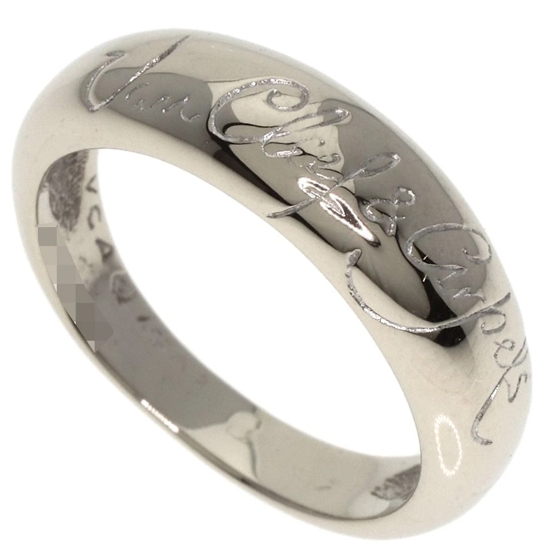 VAN CLEEF & ARPELS ANFINI SENIOR TULLE RING: Van Cleef & Arpels Anfini Senior Tulle Ring Brand: Van Cleef & Arpels Type: Ring Material: K18 White Gold, Color: Exterior Color Silver Size: 4.25 (US) Accessories: None Accessories Notice: When