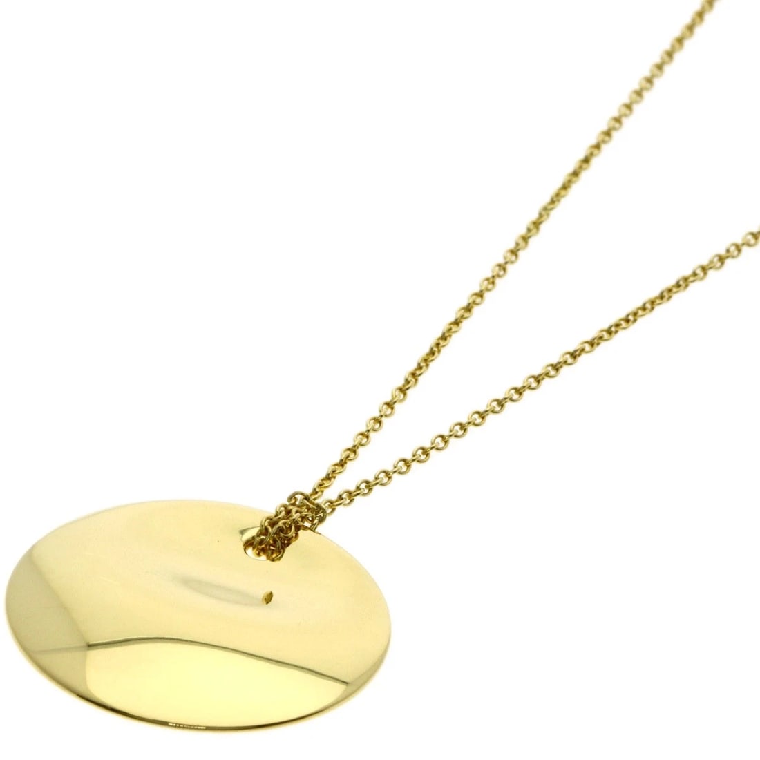 TIFFANY&CO. ROUND NECKLACE K18 YELLOW GOLD: TIFFANY&Co. round Necklace K18 Yellow Gold Brand: TIFFANY&Co. Type: Necklace Material: K18 Yellow Gold, Color: Exterior Color Gold Size: Chain Length:17.7inch/45cm Chain Width:0.5inch/1.2mm Top