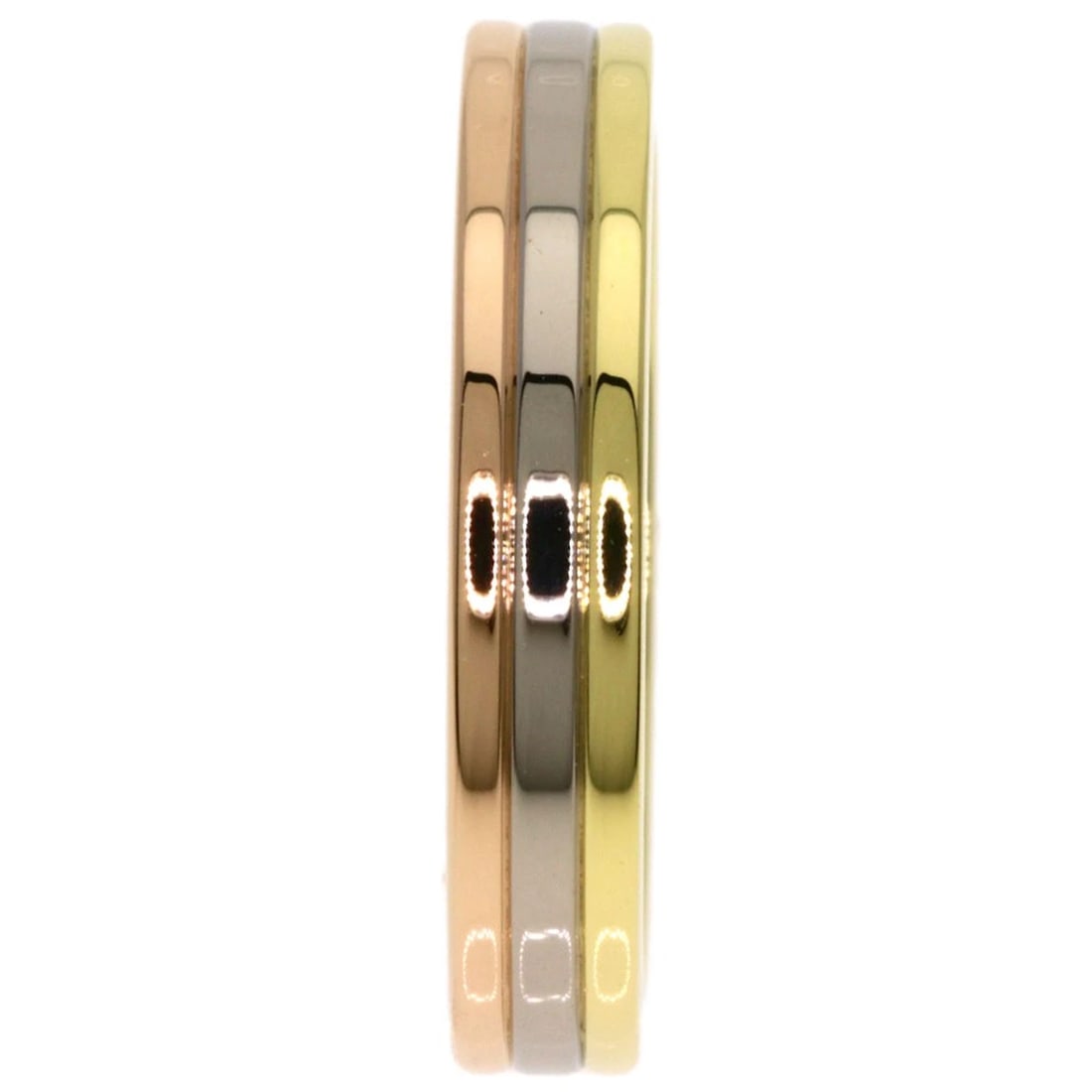 CARTIER THREE COLORS RING: CARTIER Three colors Ring Brand: CARTIER Type: Ring Material: K18 Yellow Gold, Color: Exterior Color Gold Size: 5 (US) Accessories: None Accessories Notice: When purchasing pre-owned goods