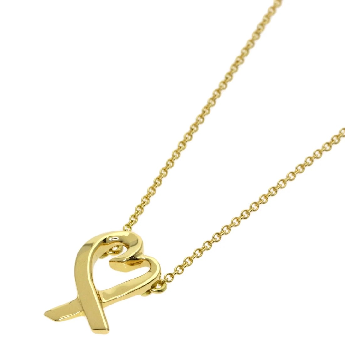 TIFFANY&CO. LOVING HEART NECKLACE: TIFFANY&Co. Loving heart Necklace Brand: TIFFANY&Co. Type: Necklace Material: K18 Yellow Gold, Color: Exterior Color Gold Size: Chain Length:16.5inch/42cm Chain Width:0.4inch/1.0mm Top Size:0.5inch/13
