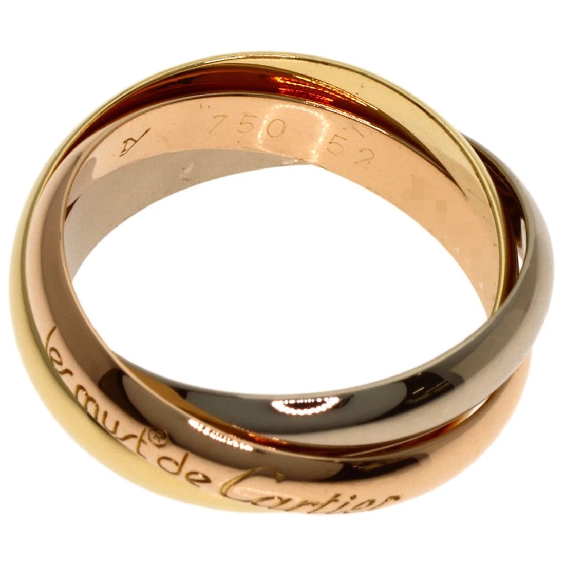 CARTIER TRINITY RING K18 YELLOW GOLD: CARTIER Trinity Ring K18 Yellow Gold Brand: CARTIER Type: Ring Material: K18 Yellow Gold/K18 White Gold/18K Pink Gold, Color: Exterior Color Gold Size: 6.25 (US) Accessories: None Accessor
