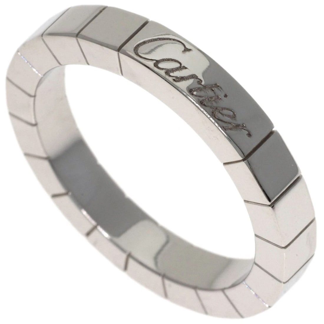 CARTIER LANIERE RING K18 WHITE GOLD: CARTIER Laniere Ring K18 White Gold Brand: CARTIER Type: Ring Material: K18 White Gold, Color: Exterior Color Gold Size: 5 (US) Accessories: None Accessories Notice: When purchasing pre-owned goods,