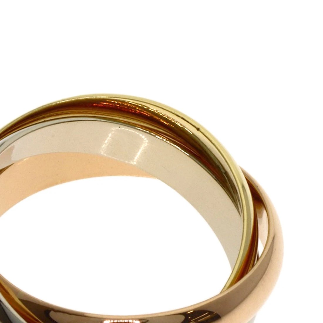 CARTIER TRINITY RING K18 YELLOW GOLD: CARTIER Trinity Ring K18 Yellow Gold Brand: CARTIER Type: Ring Material: K18 Yellow Gold/K18 White Gold/18K Pink Gold, Color: Exterior Color Gold Size: 5.75 (US) Accessories: None Accessor
