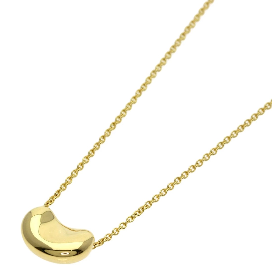 TIFFANY&CO. BEAN NECKLACE K18 YELLOW GOLD: TIFFANY&Co. Bean Necklace K18 Yellow Gold Brand: TIFFANY&Co. Type: Necklace Material: K18 Yellow Gold, Color: Exterior Color Gold Size: Chain Length:15.7inch/40cm Chain Width:0.4inch/1.0mm Top Size:0.