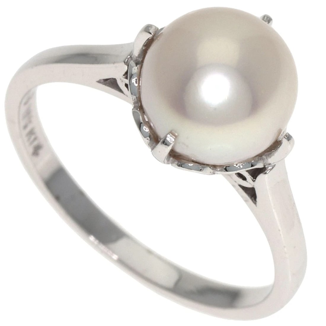 MIKIMOTO PEARL PEARL RING K14 WHITE GOLD: MIKIMOTO Pearl Pearl Ring K14 White Gold Brand: MIKIMOTO Type: Ring Material: K14 White Gold, Color: Exterior Color Gold Size: 6 (US) Accessories: None Accessories Notice: When purchasing pre-owned