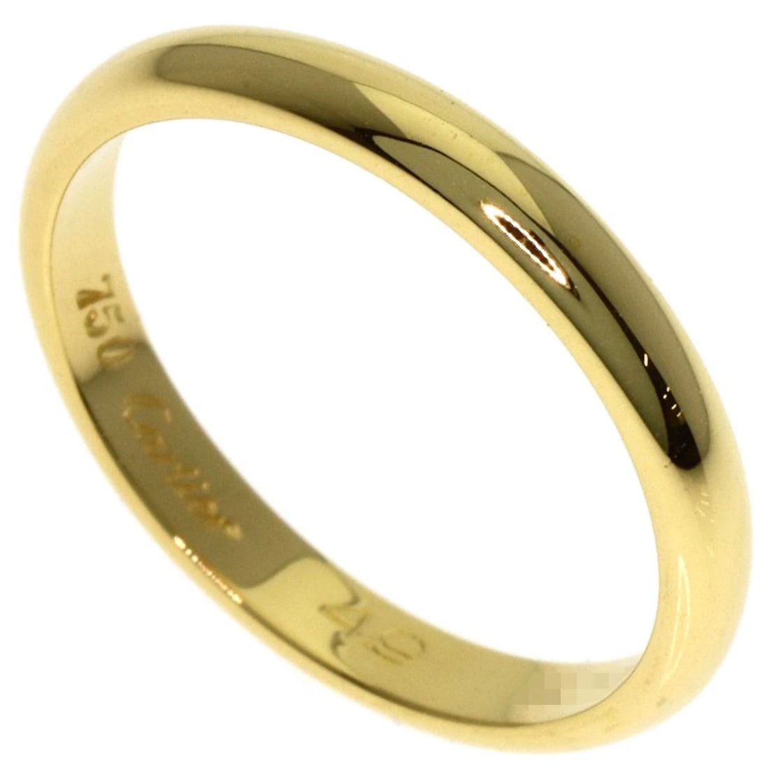 CARTIER WEDDING RING K18 YELLOW GOLD: CARTIER wedding Ring K18 Yellow Gold Brand: CARTIER Type: Ring Material: K18 Yellow Gold, Color: Exterior Color Gold Size: 4.5 (US) Accessories: None Accessories Notice: When purchasing pre-owned