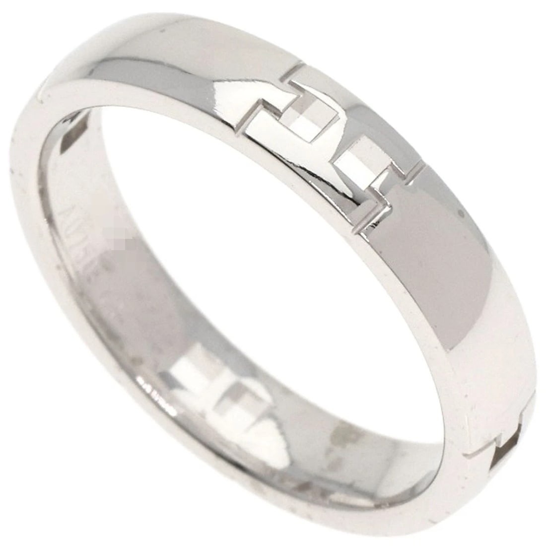 HERMES HERCULES WRESTLING RING: HERMES Hercules Wrestling Ring Brand: HERMES Type: Ring Material: K18 White Gold, Color: Exterior Color Silver Size: 4.5 (US) Accessories: None Accessories Notice: When purchasing pre-owne