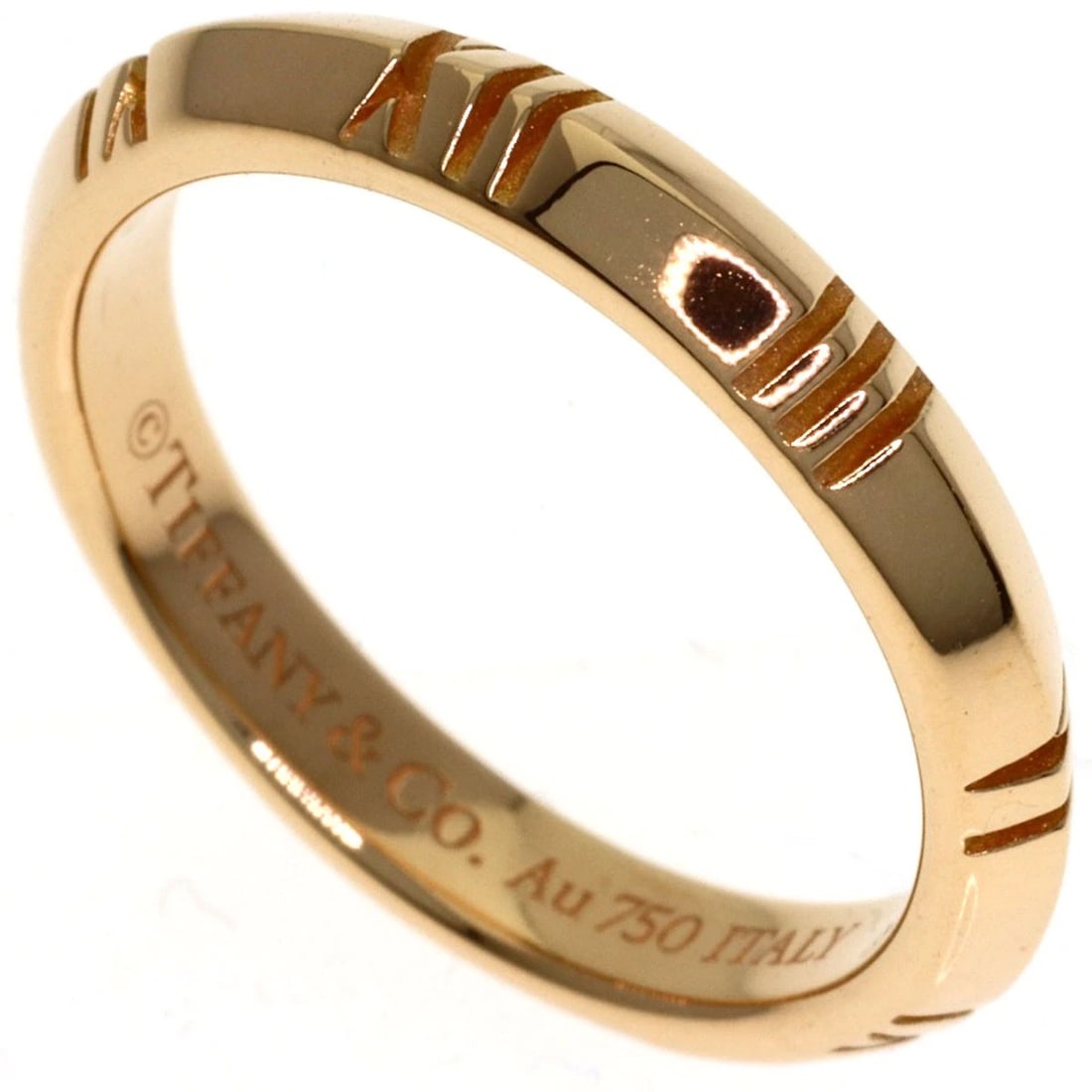TIFFANY&CO. ATLAS X CLOSED NARROW RING: TIFFANY&Co. Atlas X Closed Narrow Ring Brand: TIFFANY&Co. Type: Ring Material: K18 Pink Gold, Color: Exterior Color Gold Size: 5.25 (US) Accessories: None Accessories Notice: When purchasi