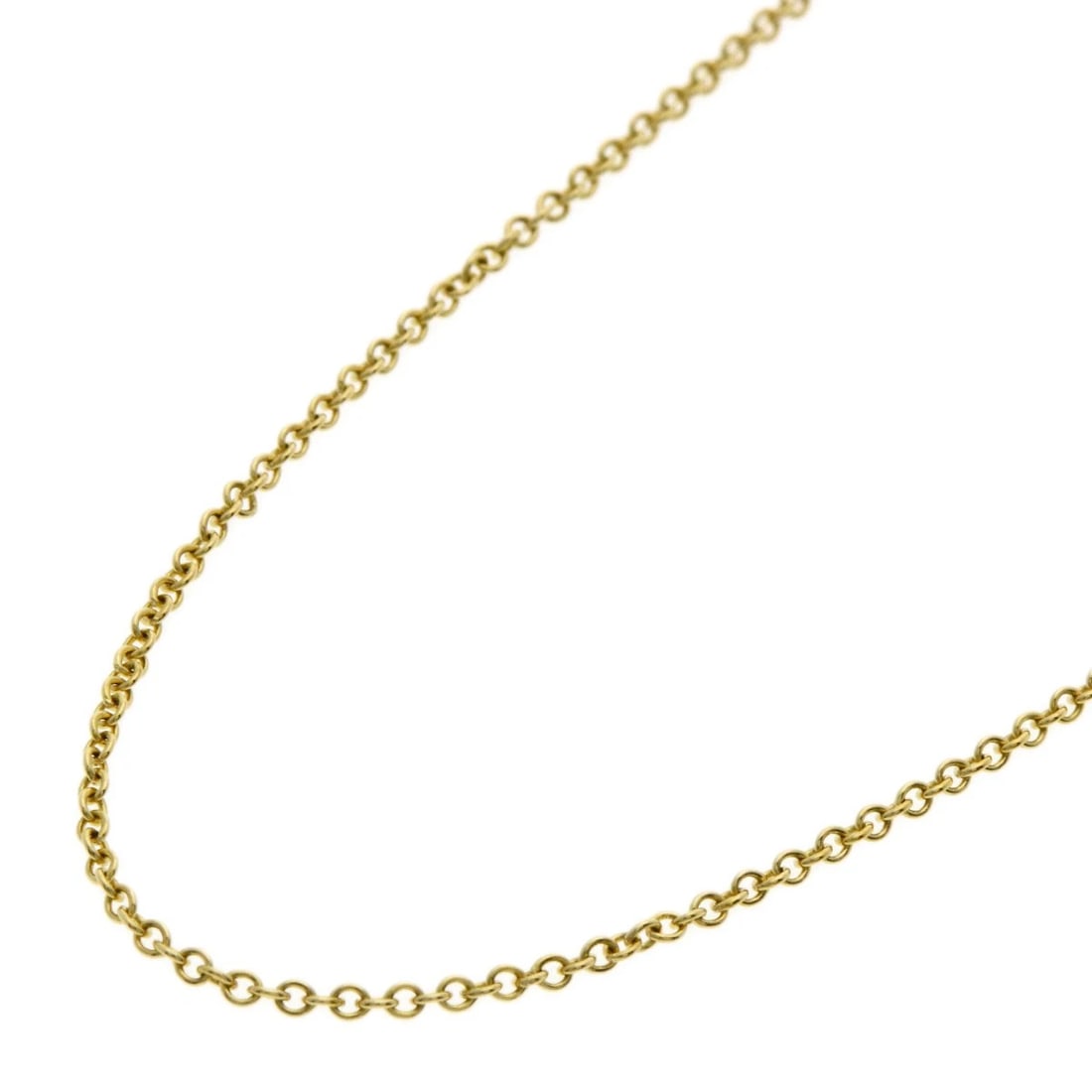 TIFFANY&CO. CHAIN NECKLACE K18 YELLOW GOLD: TIFFANY&Co. Chain Necklace K18 Yellow Gold Brand: TIFFANY&Co. Type: Necklace Material: K18 Yellow Gold, Color: Exterior Color Gold Size: Chain Length:16.1inch/41cm Chain Width:0.5inch/1.2mm Access