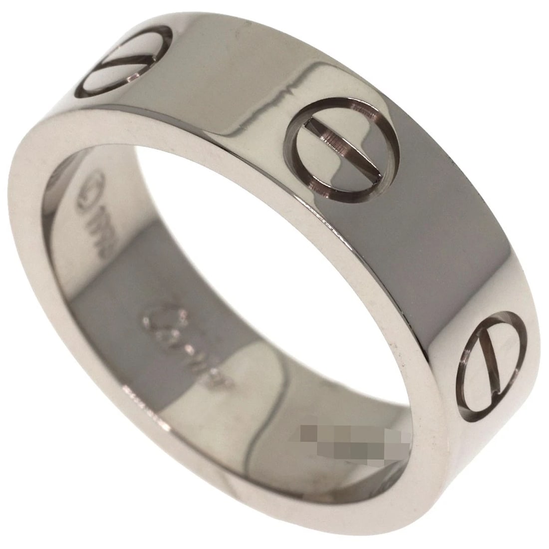 CARTIER LOVE RING K18 WHITE GOLD: CARTIER love Ring K18 White Gold Brand: CARTIER Type: Ring Material: K18 White Gold, Color: Exterior Color Silver Size: 5.25 (US) Accessories: None Accessories Notice: When purchasing pre-owned