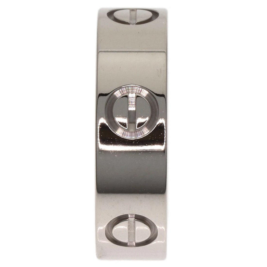 CARTIER LOVE RING K18 WHITE GOLD: CARTIER love Ring K18 White Gold Brand: CARTIER Type: Ring Material: K18 White Gold, Color: Exterior Color Silver Size: 6.25 (US) Accessories: None Accessories Notice: When purchasing pre-owned