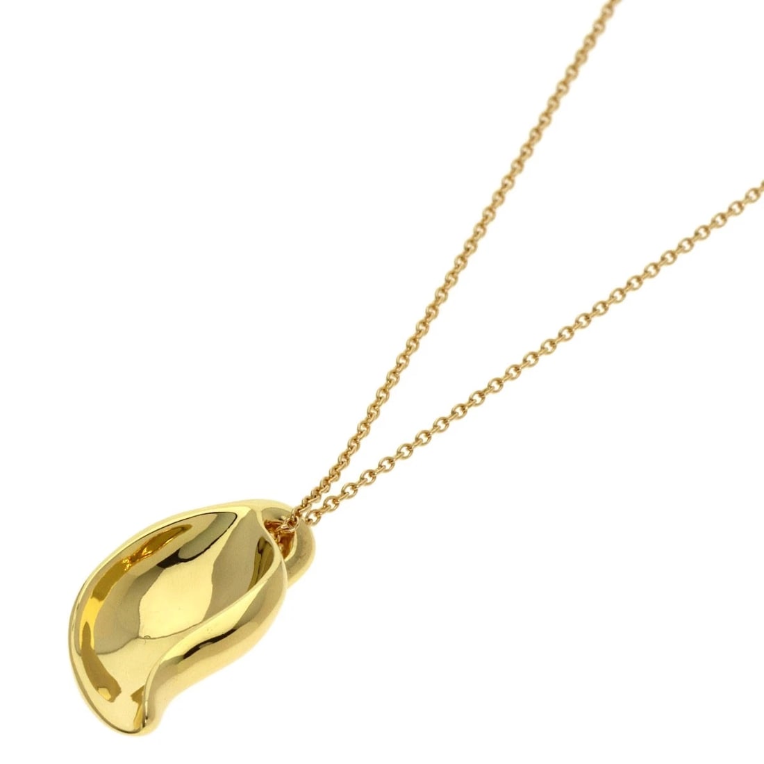 TIFFANY&CO. LEAF ELSA PERETTI NECKLACE: TIFFANY&Co. Leaf Elsa Peretti Necklace Brand: TIFFANY&Co. Type: Necklace Material: K18 Yellow Gold, Color: Exterior Color Gold Size: Chain Length:15.7inch/40cm Chain Width:0.4inch/1.0mm Top